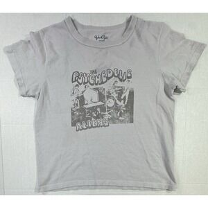 John Galt Psychedelic Aliens Band T Shirt Womens XS Gray Indie Rock Graphic